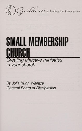 Cover of Guidelines: Small Membership Church