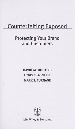 Cover of Counterfeiting Exposed: Protecting Your Brand and Customers