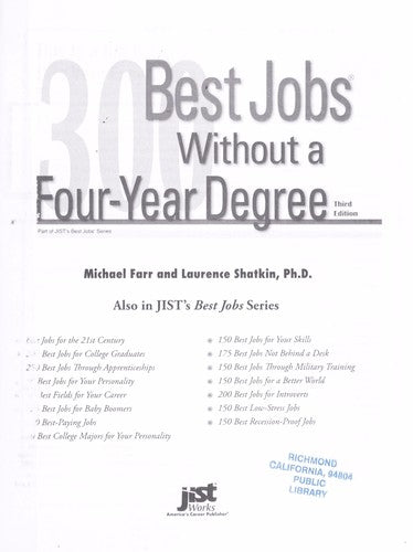 Cover of 300 Best Jobs Without a Four-Year Degree