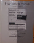 Cover of Instructor's Manual to Accompany: Essentials of Medical Language