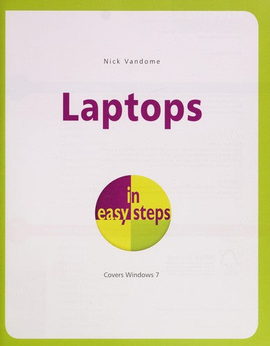Cover of Laptops in easy steps: Covers Windows 7