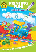 Cover of School Zone Printing Fun! Write & Reuse Workbook
