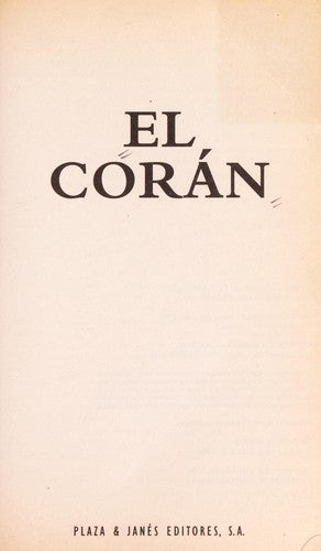 Cover of El Coran