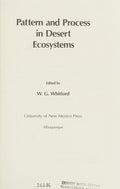 Cover of Pattern and Process in Desert Ecosystems