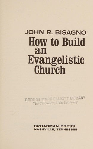 Cover of How to build an evangelistic church