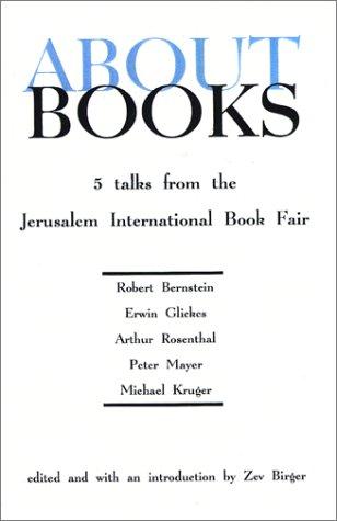 Cover of About Books: Five Talks From the Jerusalem Book Fair
