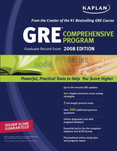 Cover of Kaplan GRE Exam 2008 Comprehensive Program