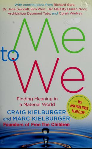 Cover of Me to We: Finding Meaning in a Material World