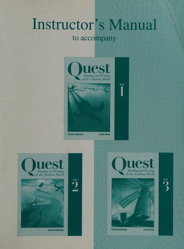 Cover of Instructor's Manual to accompany Quest: Reading and Writing in the Academic World, Books 1-3