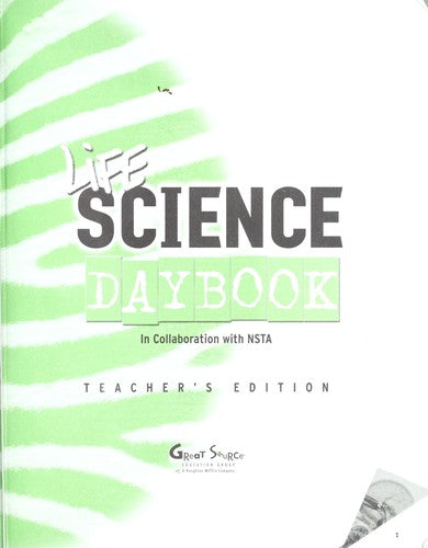 Cover of Great Source Science Daybooks: Teacher's Edition Life Science Grades 6 - 8