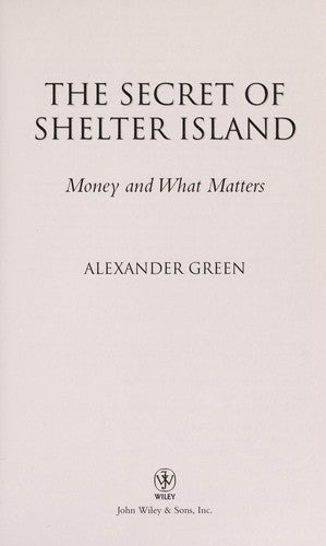 Cover of The Secret of Shelter Island: Money and What Matters