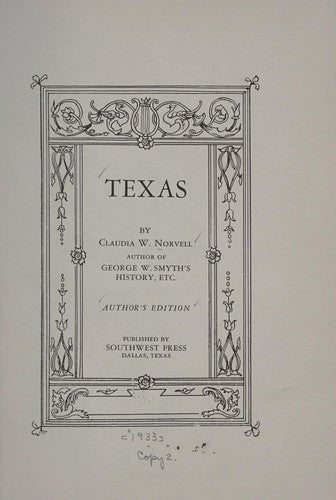 Cover of Texas: A Photographic Tour