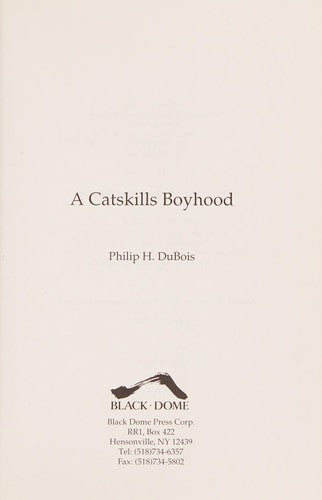 Cover of A Catskills Boyhood: My Life Along the Hudson