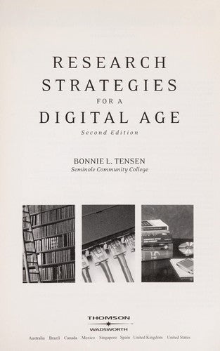 Cover of Research Strategies for a Digital Age
