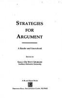 Cover of Strategies for argument: A reader and sourcebook