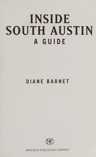 Cover of Inside South Austin: A Guide