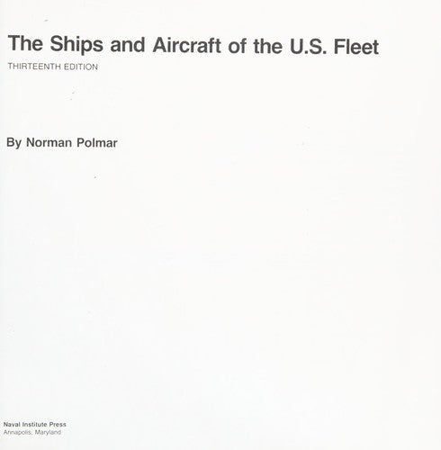 Cover of The Ships and Aircraft of the U.S. Fleet