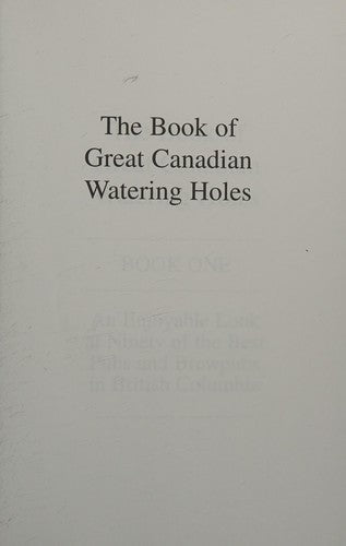 Cover of The Book Of Great Rocky Mountain Watering Holes