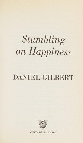 Cover of Stumbling on Happiness