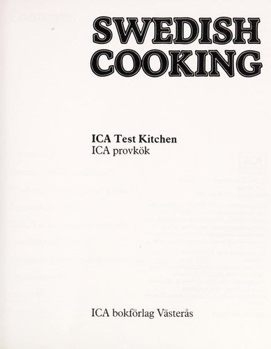 Cover of Swedish Cooking