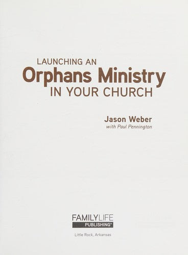 Cover of Launching an Orphans Ministry in Your Church [With DVD]