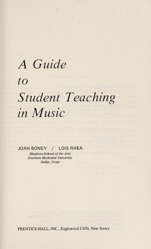 Cover of A guide to student teaching in music