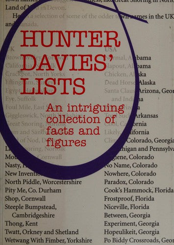 Cover of Hunter Davies' Lists