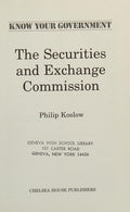 Cover of Securities and Exchange Commission (Know Your Government)
