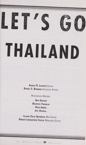 Cover of Let's Go Thailand 4th Edition