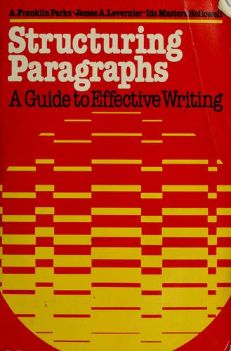 Cover of Structuring paragraphs: A guide to effective writing
