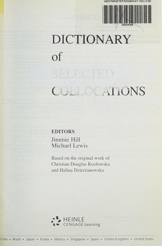 Cover of Dictionary of Selected Collocations