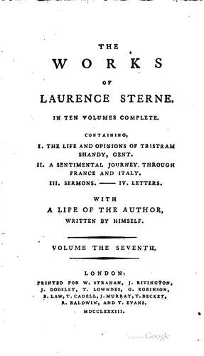 Cover of Laurence Sterne.