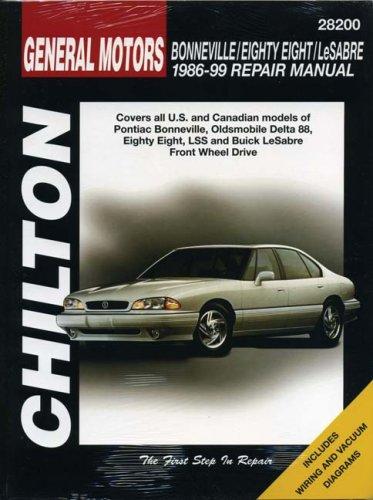 Cover of GM Bonneville/Eighty-Eight/LeSabre 1986-1999: Covers all U.S. and Canadian models of Pontiac Bonneville, Oldsmobile Eighty-Eight, LSS and Buick LeSabre (Chilton's Total Car Care Repair Manual)