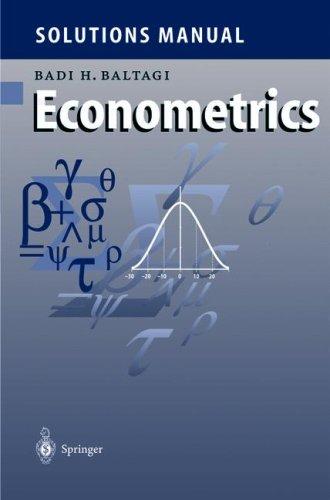 Cover of Solutions Manual for Econometrics