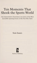 Cover of Ten Moments that Shook the Sports World