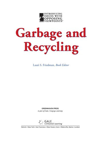 Cover of Garbage And Recycling (Introducing Issues With Opposing Viewpoints)