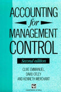 Cover of Accounting for Management Control (The Routledge History of Economic Thought Series)