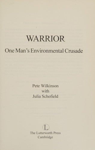 Cover of Warrior: One Man's Environmental Crusade á