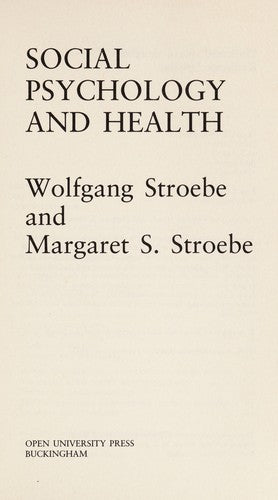 Cover of SOCIAL PSYCHOL & HEALTH PB