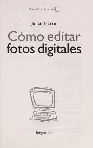Cover of Como editar fotos digitales/How to edit digital photos (Spanish Edition)
