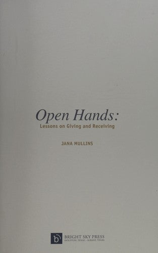 Cover of Open Hands: Lessons on Giving and Receiving