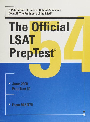 Cover of Official Lsat Preptest 54