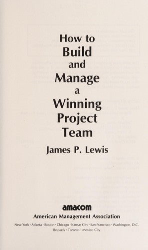Cover of How to Build and Manage a Winning Project Team