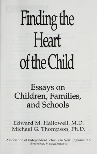 Cover of Finding the Heart of the Child