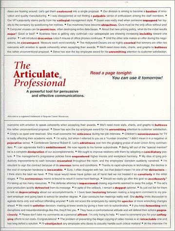 Cover of The Articulate Professional