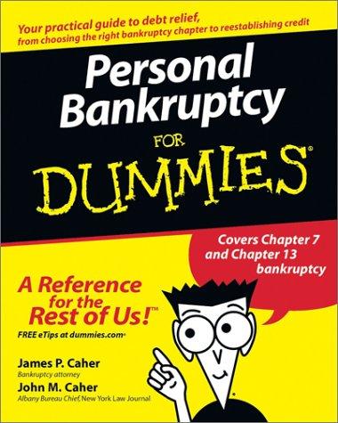 Cover of Personal Bankruptcy For Dummies