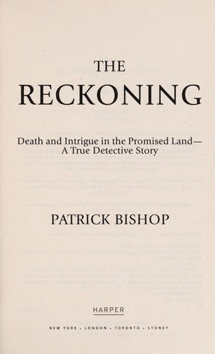 Cover of The Reckoning: Death and Intrigue in the Promised Land---A True Detective Story