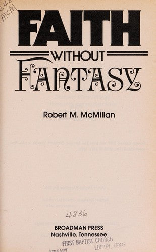 Cover of Faith without fantasy
