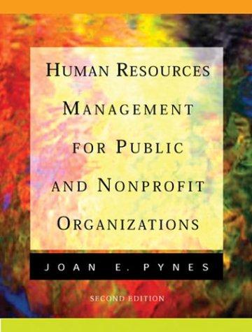 Cover of Human Resources Management for Public and Nonprofit Organizations (JOSSEY BASS NONPROFIT & PUBLIC MANAGEMENT SERIES)