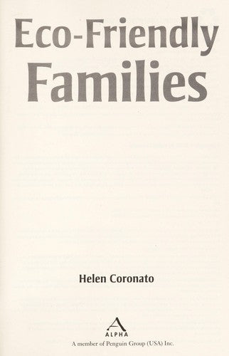 Cover of Eco-Friendly Families